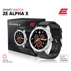 Смарт-годинник 2E Alpha X 46мм сріблястий (2E-CWW30SL)