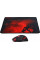 Комплект ігровий Redragon M601-BA, (миша+килимок), 3200 DPI Red LED чорний (78226)