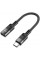 Адаптер Hoco U107 USB Type-C - Lightning (M/F), 0.1 м, Black (U107CLB)