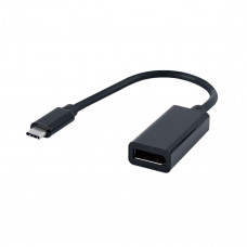 Адаптер Cablexpert USB Type-C - DisplayPort (M/F), 0.15 м, чорний (A-CM-DPF-01)