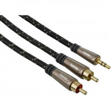 Аудіо-кабель Hama (00122258) mini-jack 3.5мм(M)-mini-2хRCA(M), 1.5м Black