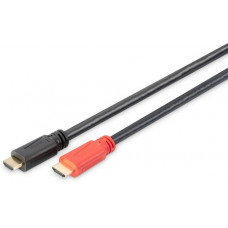 Кабель DIGITUS HDMI UHD 4K, w/Ethernet/Amplifier, type A M/M, 30м, чорний (AK-330118-300-S)