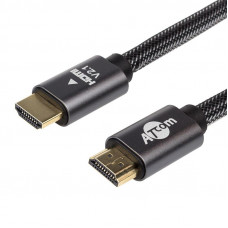Кабель Atcom Premium HDMI - HDMI V 2.1 (M/M), 2 м, Black (AT23782) пакет