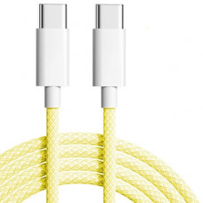 Кабель Apple Woven Charge USB Type-C - USB Type-C, 1м, Yellow (K28436)