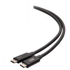 Кабель C2G USB-C Thunderbolt 4 0.5м 40Гбс Чорний (C2G28885)