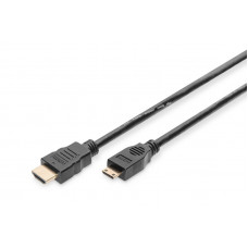 Кабель DIGITUS HDMI-miniHDMI (AM/СM) High Speed 2.0м, чорний (AK-330106-020-S)