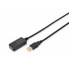 Подовжувач DIGITUS USB 2.0 Active Cable, A/M-A/F, 5м, чорний (DA-70130-4)