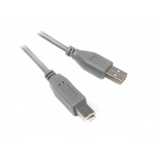 Кабель Maxxter (U-AMBM-6G) USB 2.0 AM - USB 2.0 BM, сірий, 1.8м