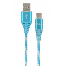 Кабель Cablexpert USB - USB Type-C V 2.0 (M/M), преміум, 1 м, блакитний (CC-USB2B-AMCM-1M-VW)