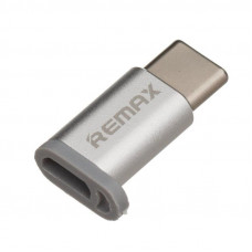Адаптер Remax Feliz micro USB - USB Type-C (F/M) Silver (6954851289791)