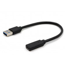 Адаптер Cablexpert USB - USB Type-C V 3.0 (M/F), 0.1 м, чорний (A-USB3-AMCF-01)