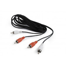 Аудіо-кабель Cablexpert 2хRCA - 2хRCA (M/M), 1.8 м, чорний (CCA-2R2R-6)