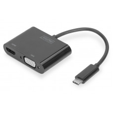 Адаптер DIGITUS USB 3.0 - HDMA+VGA Full HD, M/F, 0.15м (DA-70858)