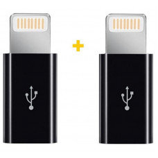 Адаптер XoKo AC-030 micro USB - Lightning (F/M), 2шт., Black (XK-AC030-BK2)