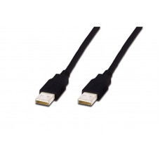 Кабель DIGITUS USB 2.0 (AM/AM) 1.0м, чорний (AK-300100-010-S)