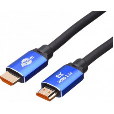 Кабель ATcom HDMI - HDMI V 2.1 (M/M), Real 8K 48Gbps, 5 м, чорний/синій (88855)