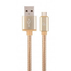 Кабель Cablexpert USB - USB Type-C V 2.0 (M/M), 1.8 м, золотистий (CCB-mUSB2B-AMCM-6-G)