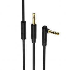 Аудіо-кабель Borofone BL5 3.5 мм - 3.5 мм (M/M), 1 м, кутовий, сірий (BL5G)