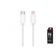 Кабель заряджання/синхронізації 2E USB-C > Lightning, 1м, Glow, білий (2E-CCCL-WH)