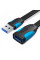 Подовжувач Vention Flat USB - USB (M/F), 2 м, Black (VAS-A13-B200)