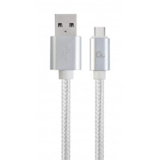 Кабель Cablexpert USB - USB Type-C (M/M), 1.8 м, серебристый (CCB-mUSB2B-AMCM-6-S)