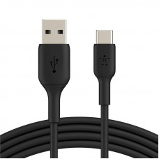 Кабель заряджання/синхронізації Belkin USB-A > USB-С, 2м, PVC, чорний (CAB001BT2MBK)