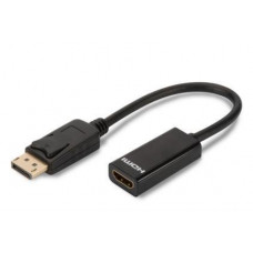 Адаптер DIGITUS DisplayPort to HDMI (AM/AF) 0.15м, чорний (AK-340400-001-S)