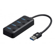 Адаптер 2Е USB-A > 4хUSB3.0, Hub with switch, 0.25м (2E-W1405)