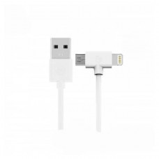 Кабель WK WDC-008 Axe USB - Lightning + micro USB (M/M), 1 м, White (6970349287292)