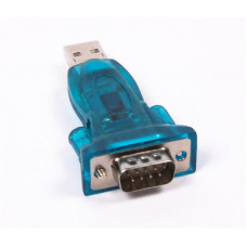 Перехідник Viewcon USB - COM (M/M), 9-pin, блакитний (VE 066) коробка
