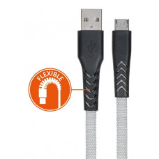 Кабель USB-A > microUSB заряджання/синхронізації 2E 1м, Urban, сірий (2E-CCMT-1MGR)