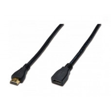 Кабель ASSMANN HDMI High speed + Ethernet (AM/AF) 3.0м, чорний (AK-330201-030-S)