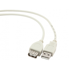 Кабель Cablexpert USB - USB V 2.0 (M/F), 0.75 м, білий (CC-USB2-AMAF-75CM/300)
