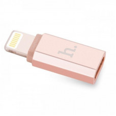 Адаптер Hoco micro USB - Lightning (F/M) Rose Gold (6957531025740)