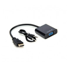 Адаптер Voltronic HDMI - VGA (M/F), 0.1 м, Black (YT-C-HDMI(M)/VGA(F)+AUX-B/08633)