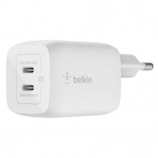 Зарядний пристрій мережевий Belkin 65Вт 2хUSB-С GAN PD PPS, білий (WCH013VFWH)