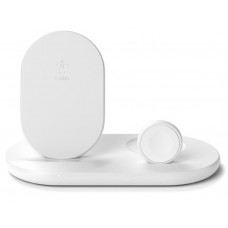 Зарядний пристрій бездротовий Belkin 3в1 iPhone/Watch/AirPods, білий (WIZ001VFWH)