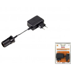 Зарядний пристрій мережевий Hama 12V Cigarette Lighter, euro, чорний (00088439)