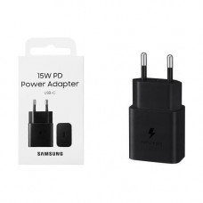 Зарядний пристрій мережевий Samsung 15Вт USB-С, чорний (EP-T1510NBEGEU)