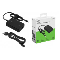 Зарядний пристрій мережевий Belkin 100Вт USB-С GAN PD PPS, кабель USB-C 2м, чорний OEM (INC016VFBK)