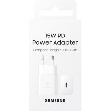 Зарядний пристрій мережевий Samsung 15Вт USB-С, білий (EP-T1510NWEGEU)