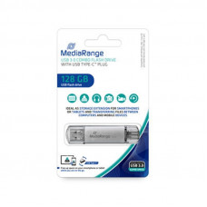 Флеш-накопичувач USB3.0 128GB Type-C MediaRange Silver (MR938)