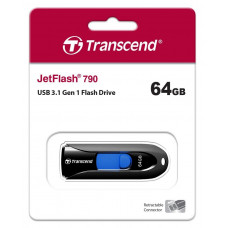 Накопичувач Transcend  64GB USB 3.1 Type-A JetFlash 790 Чорний (TS64GJF790K)