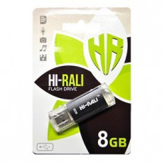 Флеш-накопичувач USB 8GB Hi-Rali Rocket Series Black (HI-8GBVCBK)