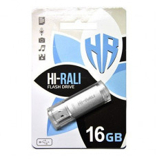 Флеш-накопичувач USB 16GB Hi-Rali Rocket Series Silver (HI-16GBVCSL)