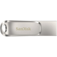 Накопичувач SanDisk   64GB USB 3.1 Type-A + Type-C Dual Drive Luxe Срібний (SDDDC4-064G-G46)