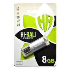 Флеш-накопичувач USB 8GB Hi-Rali Rocket Series Silver (HI-8GBVCSL)
