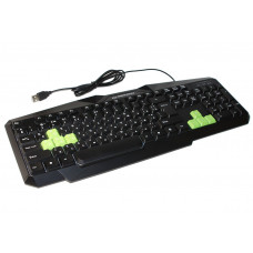 Клавіатура Esperanza Wired EGK201GUA ILLUMINATED Black/Green, USB