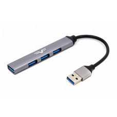 Концентратор USB Frime (1х3.0&3x2.0) Silver (FH-20050)