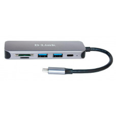 USB-Концентратор D-Link DUB-2325 2xUSB3.0, 1xUSB TypeC, 1xSD, 1x-microSD, USB TypeC (DUB-2325)